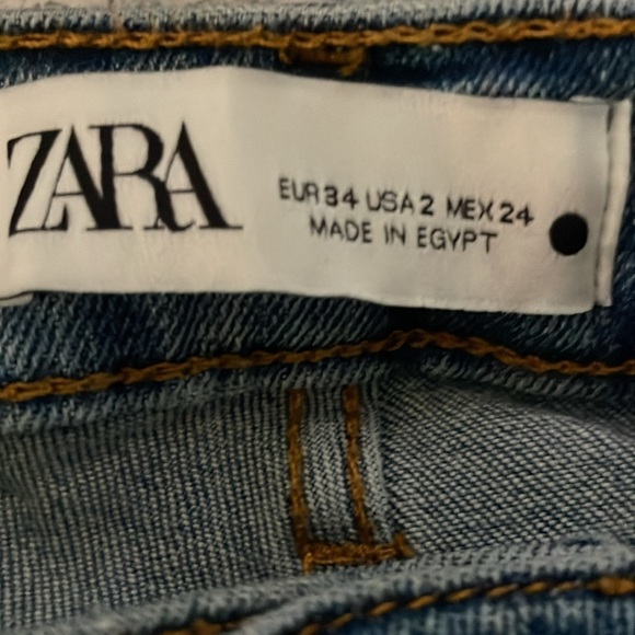 Zara distressed frayed hem jeans size 2 - Picture 7 of 7